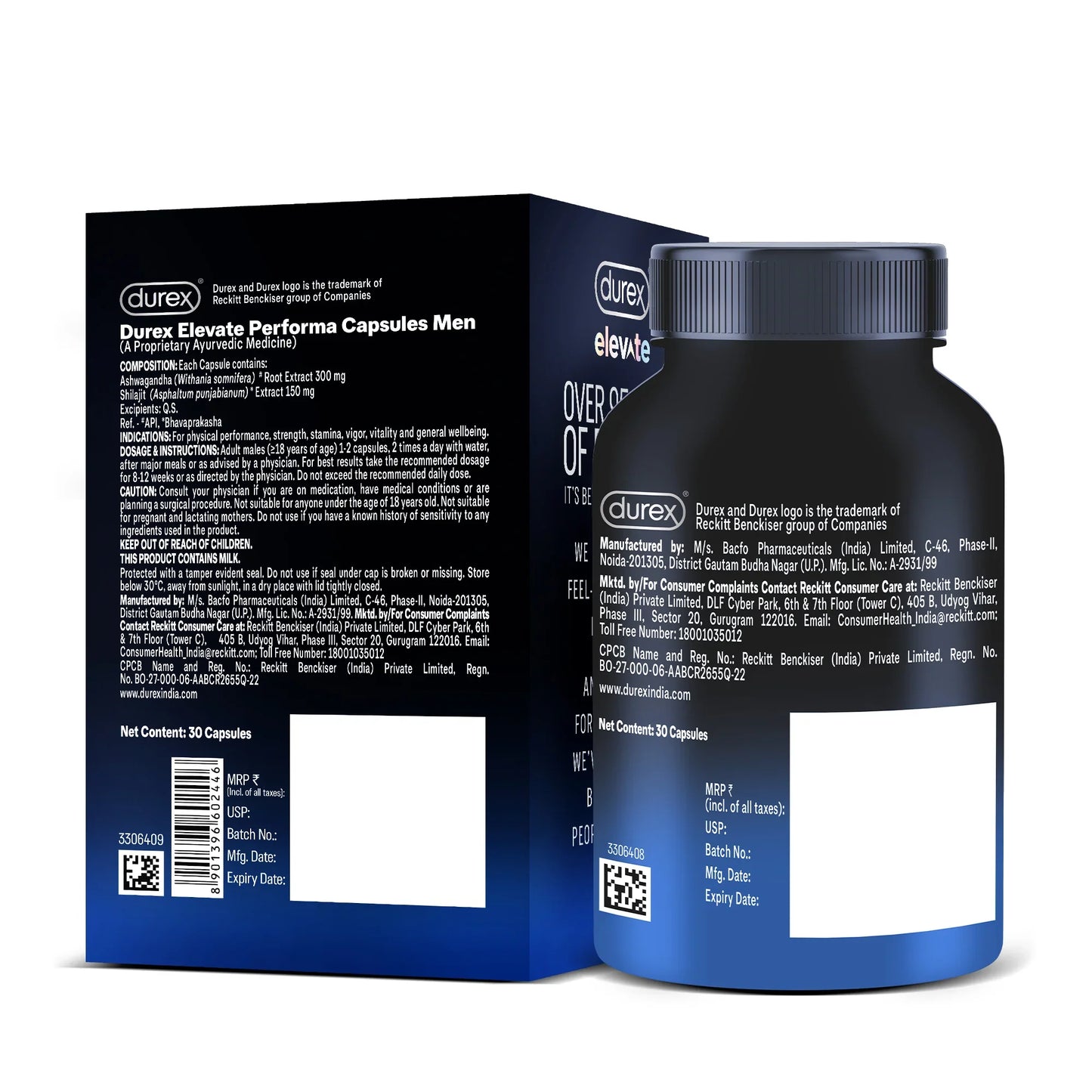 Durex Elevate Performa Shilajit for Men (Buy 1 Get 1 Free)