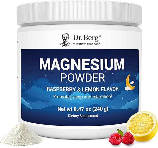 Magnesium Powder Drink Raspberry Lemon Flavor