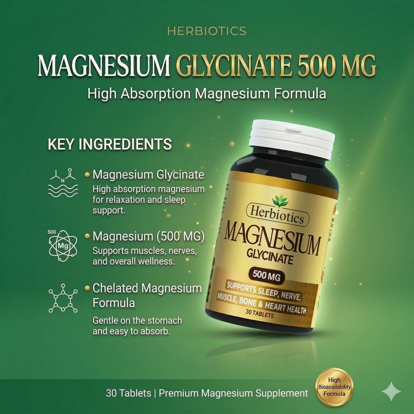 Magnesium Glycinate (500mg)